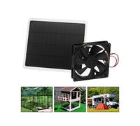 30W USB Solar Panel Cooling Fan 6inch Solar Exhaust Fan Mini Ventilator for Dog Chicken House Greenhouse RV
