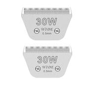 30W Wide Blades for Dog Grooming Blades Compatible with Andis,Oster A5,Wahl km10 Dog Clippers,Size-#30W, 1/50 Inch Cut Length (0.5mm) (2pcs #30W)