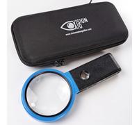 30x 10x Hands-Free Magnifying Glass with Stand, Ultra Bright 36 LED Lights, Storage Case - Handheld Magnifier for Close Work Reading