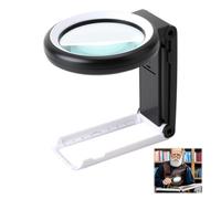 30X 10X Magnifying Glass with Light, Dual Lens Magnifier, Illuminated Magnifier with 18 LEDs 3 Light Modes for Reading Repairs Jewelry Elderly Hobbies (Black)
