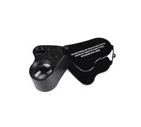 30X 60X Loupe Magnifier Jeweller Loupe Black Folding Portable Pocket Magnifying