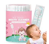 30X Baby Cleaner,Soft Gauze Cleaning Sticks for Newborns & Kids | Gentle Tongue Cleaner & Gum Massager Toothbrush for Daily Care, Teething Relief & On-The-Go Use,Portable Kit