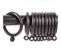 30x Black 35mm Plastic Curtain Rings