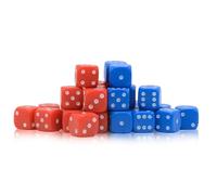 30x D6 Dice Pack | 10mm Classic (15x Red & 15x Blue)