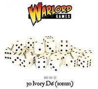30x D6 Dice Pack | 10mm Classic (Ivory)