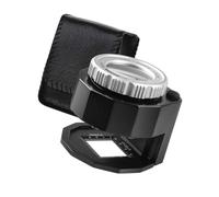 30X Desktop Mini Magnifier with LED Light Pocket Portable Reading Magnifying Glass for Printed Matter, Stamps, Coins, Maps, Books, Jewelry, Documents, Hobby Crafts