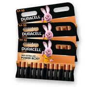 30x Duracell PLUS AA LR6 POWER BOOST Batteries Alkaline 150% Extra Life Long Exp