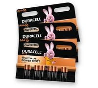 30x Duracell PLUS AAA LR3 POWER BOOST Batteries 100% Extra Life EXPIRY 03/2035