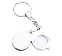 30X Foldable Magnifier Lens Portable Jewelry Loupe With Keychain Handheld Coin Inspector For Stamps Metal Travel Magnifier