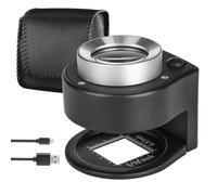 30X Jewelry Magnifier, Portable Coin Magnifier with 6 LED Lights Rechargeable Jewellers Magnifying Glass for Coins, Jewelry, Currency, And Stamps