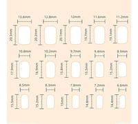 30x Leopards Print False Nails Reusable Artificial Nails French Tip Stick On Nails Glittering Press On Nails For Woman