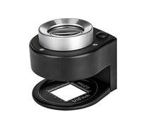 30X Linen Tester Loupe Full Metal Scale Magnifier with LED and UV Light Portable Optical Glass Lens Magnifying Glass Thread Counter Magnifier Eye Loupe for Jewelry Coin Hobby Collection Sewing Repair