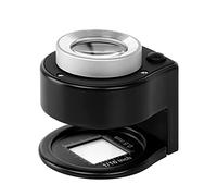 30X Linen Tester Loupe Scale Magnifier Jewelry Loupe Illuminated Magnifying Glass Portable Zinc Alloy Magnifying Glass with UV Light for Textile Optical Jewelry Tool