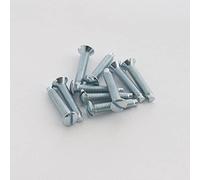 30x M3.5 x 19mm Electrical Machine Screw Raised-Head Silver/Chrome Steel finish - Raised Edge Screwed compatible Light Switches Sockets Plugs Fixing Bolt Redecorating Repurposing 30PACK