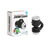 30X Magnification Microscope LED Lighted Instrument With Macro Lens And Clip Cellphones Camera Lens Clamps Macro Photography
