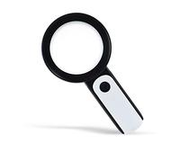30X Magnifying Glass, Handheld Magnifier Illuminated with 18 LED Lights, 100mm/4in Glass Magnifier with 3 Modes for Seniors and Children Reading Books Magazines Newspapers
