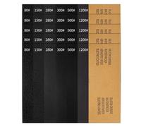 30x Sandpaper Sheets 60-2000 Grit Carbon-Backed MultiPurpose Abrasive For Metal Stone Wood Restoration Projects Waterproof Abrasive Sanding Sheets