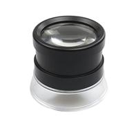 30X Scale Loupe Magnifier with 2 Scaleplates Portable Magnifying Glass Interchangeable Reticle Scale for PCB Jewelry Coin Stamp Antique Textile Painting, with Zipper Storage Bag