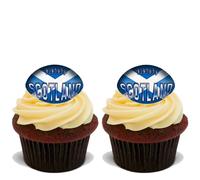 30x SCOTISH RUGBY BALLS Premium Edible FLAT Stand Up Rice Wafer Cake Toppers SCOTLAND D1