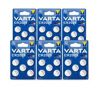 30x Varta CR2025 3V Lithium Batteries Bulk Pack Coin Cells