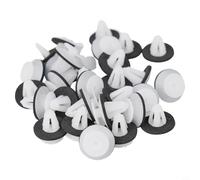 30x White Nylon Fastener Clips with Sealer, Interior Door Panel Trim Retainers for R129, W202, W203, W211 Models - Direct Replace
