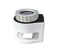 30X Zooming Magnifier with Glass LED Light for Jewelry, White