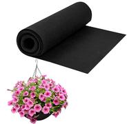 30x100cm/12x40Inch Felt Planter Liner Roll Non Woven Fabric Plant Liner Sheets Black Hanging Basket Liner Roll Coco Liners Roll Alternative Easy to Cut for Garden Flower Pot Window Box Animal Pet Mat