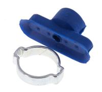 30x10mm Oval flat PUR Blue Vacuum Suction Cup Stroke 2mm Ear Clamp