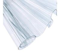 30x135cm Transparent PVC Fabric, 0.4mm Neon Solid Color Waterproof Vinyl Super Clear Mirrored Foil Roll for Making Handags Bows DIY Decor, Transparent