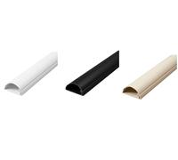30x15 D-Line PVC Trunking - Neat Cable Management Solution - Hides Untidy Wires | Hide Cable Cover (100cm, Magnolia)
