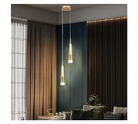 30x150cm Modern Minimalist Staise Chaner 6 lights Duplex Building Large Villa Stair Long Glass Balls Pendant Light Multi Ceiling Lamp E27 (Color : d) (Clear)