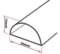 30X15mm Smooth Fit Joiner Coupler Magnolia Adapter Trunking Conduit Tube Pipe