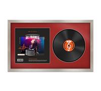 30X17" Aluminium Modern Vinyl Record Frame With Crimson Mount For 12 Inch Lp Album Cover & Disc - Ak Frames