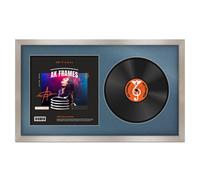 30X17" Aluminium Modern Vinyl Record Frame With Pompadour Mount For 12 Inch Lp Album Cover & Disc - Ak Frames