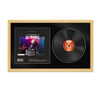 30X17" Matte Yellow Modern Vinyl Record Frame With Black Mount For 12 Inch Lp Album Cover & Disc - Ak Frames
