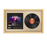30X17" Matte Yellow Modern Vinyl Record Frame With Ivory Mount For 12 Inch Lp Album Cover & Disc - Ak Frames