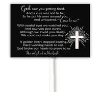 30x20 CM Memorial Signs - Memorial Remembrance Metal Plaque Stake - Grave Marker for Cemetery - Black Memorials Garden Cross Decor Outdoors Yard Cemetery Decoration