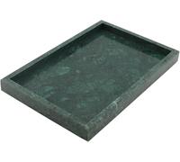 30x20x3cm Natural Marble Stone Tray, Green Rectangle Marble Vanity Tray Organizer, 2.4KG Marble Coffee Table Serving Tray, Decorative Toilet Tank Storage Tray Bath Tray for Bathroom,Vanity,Sink