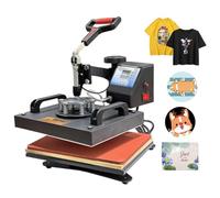 30x25cm 12“x10” Sublimation Heat Press Machine, Transfer Press T-Shirt Textile Printing Machine, 360 Swing Away