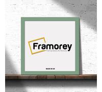 (30x30 CM) Square Size Green Picture Frame Wall Art Frames Flat Wooden Effect Poster Frame