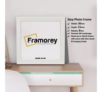 (30x30 CM) Square Size White Picture Frame / Wall Art Photo Frame / Handmade Wooden Effect Poster Frames / Wall Hanging Frame
