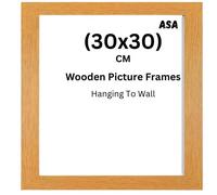 30x30 Modern Photo Frame Wooden Picture Frames MDF Portrait or Landscape Wall Mountable Poster Certificate Frames White Black Oak (Oak, 30x30)