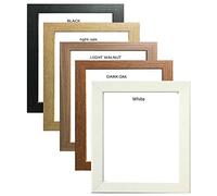 30x30cm Light Oak Picture Frame for Wall Mount | Wood Effect Photo Frame with Clear Perspex glass | Portrait or Landscape Frame for Posters, Certificates, Puzzles & Home Décor