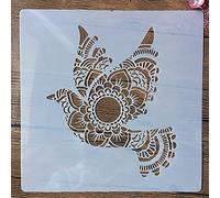 30x30cm Mandala Peace Pigeon Stencils for Painting On Wood,Reusable Home Decor Stencils, Stencils and DIY Templates for Signs, Crafts, Art