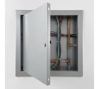 30x30cm White Aluminium Access Panel with Key Lock, Metal Inspection Hatch Flush Fit Access Panel for Plasterboard Wall Ceiling Plumbing(Gray,30x45cm)
