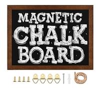 30x40cm Chalkboard for Wall, Solid Wood Frame Magnetic Chalkboard Sign, Rustic Walnut Framed Chalk Board for Wedding, Kitchen, Bar, Restaurant, Menu & Home Decor(1pc,HB,BN)