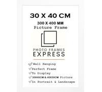 30x40cm Modern WHITE Wooden effect Picture Photo Frame Ideal for Prints and Posters Hang Portrait or Landscape 40x30cm