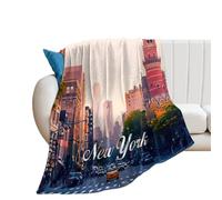 30x40in Flannel Fleece Plush Throw Blankets New York City Building Cityscape Natural Landscape Throws Super Soft Fuzzy Cozy Microfiber Warm Air Conditioning Blanket for Bed Chair Car Couch Sofa