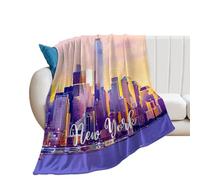 30x40in Flannel Fleece Throw Blanket for Couch Office Bed Sofa Home Decor New York City Building Cityscape Natural Landscape Lightweight Plush Fuzzy Cozy Soft Blankets And Throws All Season Use
