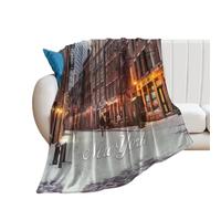 30x40in Flannel Fleece Throw Blanket for Couch Office Bed Sofa Home Decor New York City Building Cityscape Natural Landscape Lightweight Plush Fuzzy Cozy Soft Blankets And Throws All Season Use